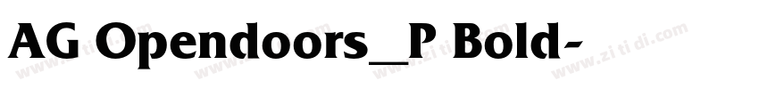 AG Opendoors_P Bold字体转换